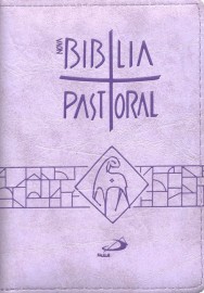 Nova Bíblia Pastoral Pequena Bolso Ziper Lilas