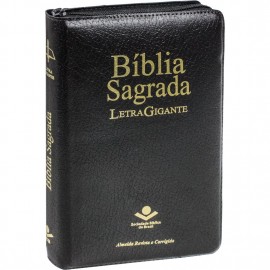 Bíblia RC - L Gigante - Preta - Zíper - SBB