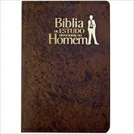 Bíblia de Estudo Devocional do Homem Capa Marrom