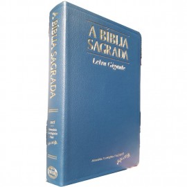 Biblia ACF Fiel Letra Gigante Capa Luxo Azul