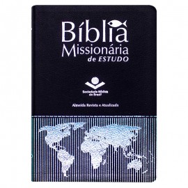 Biblia de Estudo Missionaria - RC - Preto e Azul